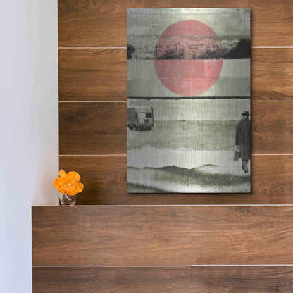 Luxe Metal Art 'Pink Moon Rising' by DB Waterman, Metal Wall Art,12x16