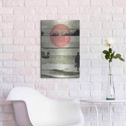 Luxe Metal Art 'Pink Moon Rising' by DB Waterman, Metal Wall Art,16x24