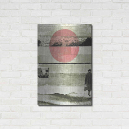 Luxe Metal Art 'Pink Moon Rising' by DB Waterman, Metal Wall Art,24x36