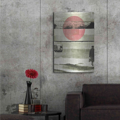 Luxe Metal Art 'Pink Moon Rising' by DB Waterman, Metal Wall Art,24x36