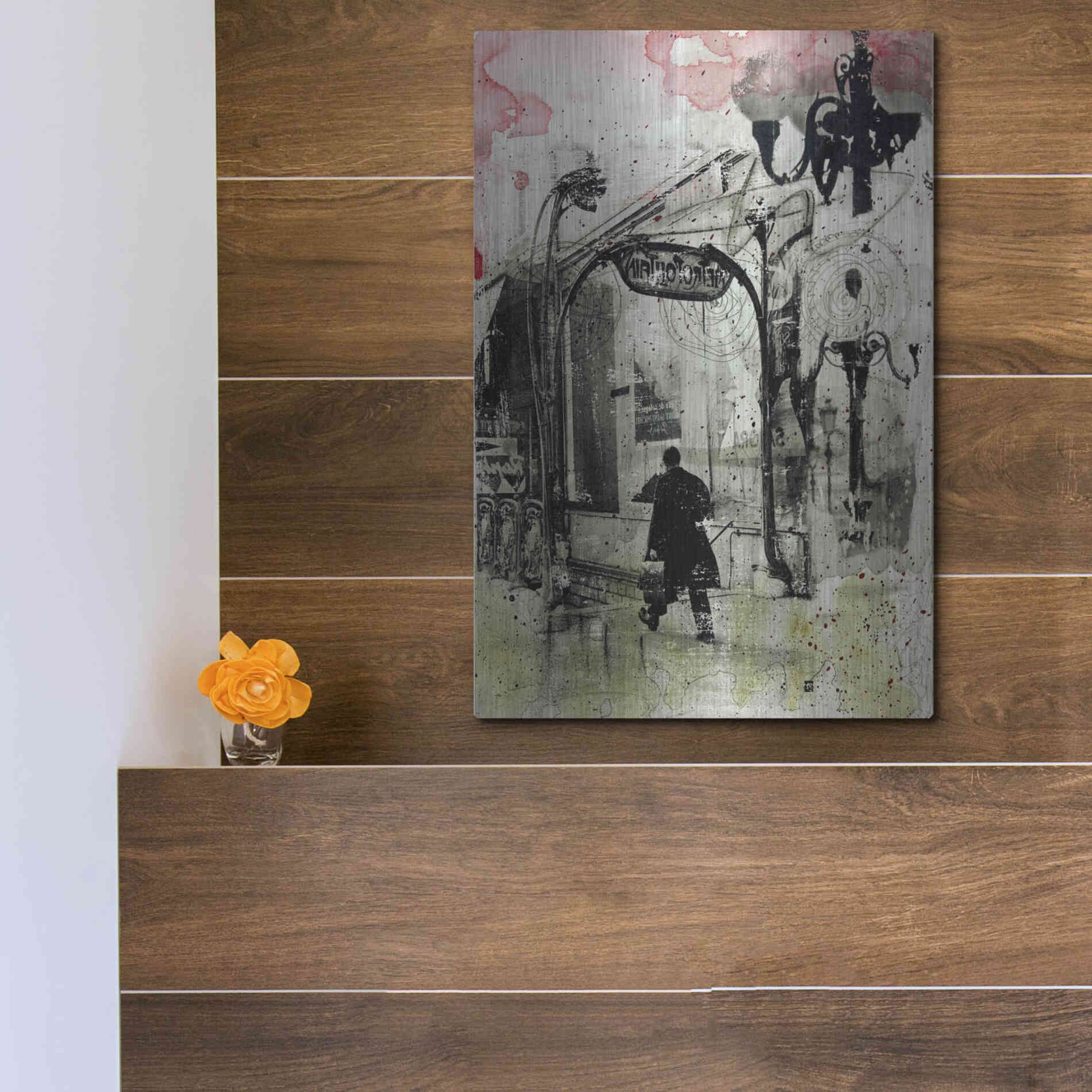 Luxe Metal Art 'Rush Hour' by DB Waterman, Metal Wall Art,12x16