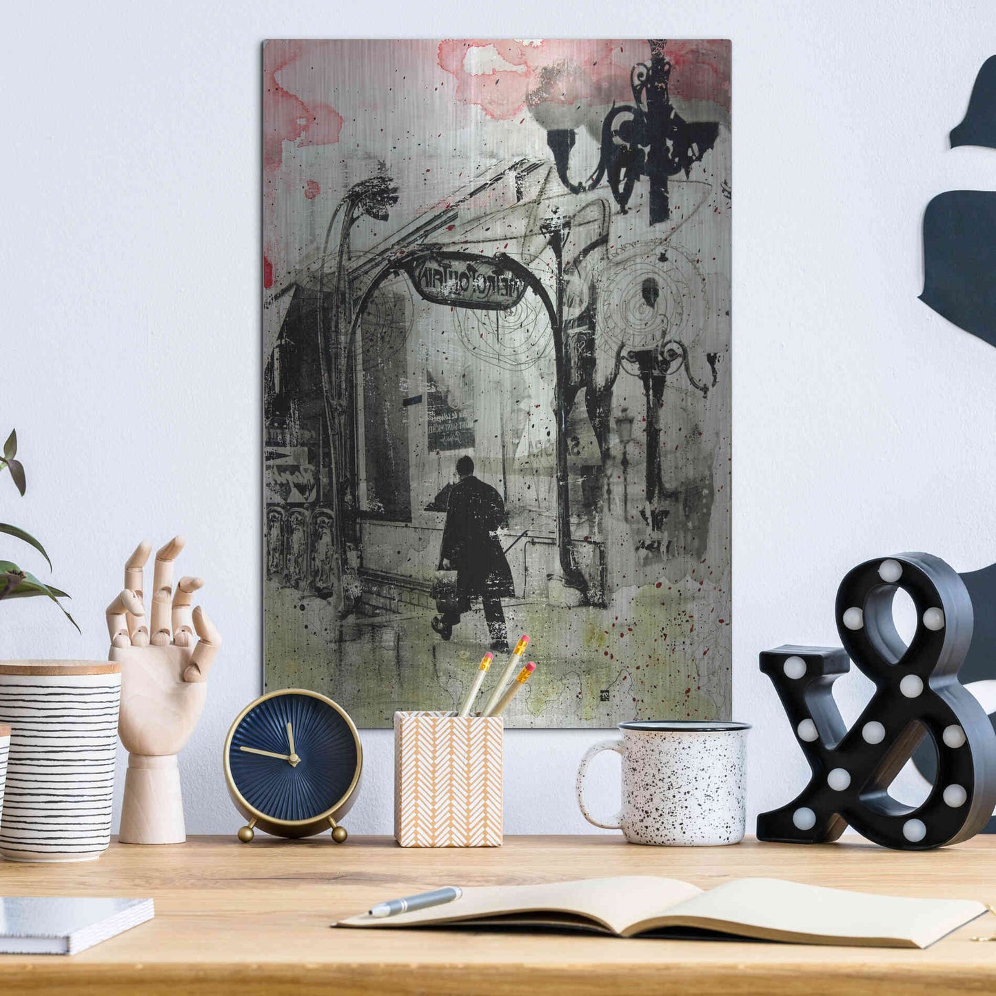 Luxe Metal Art 'Rush Hour' by DB Waterman, Metal Wall Art,12x16