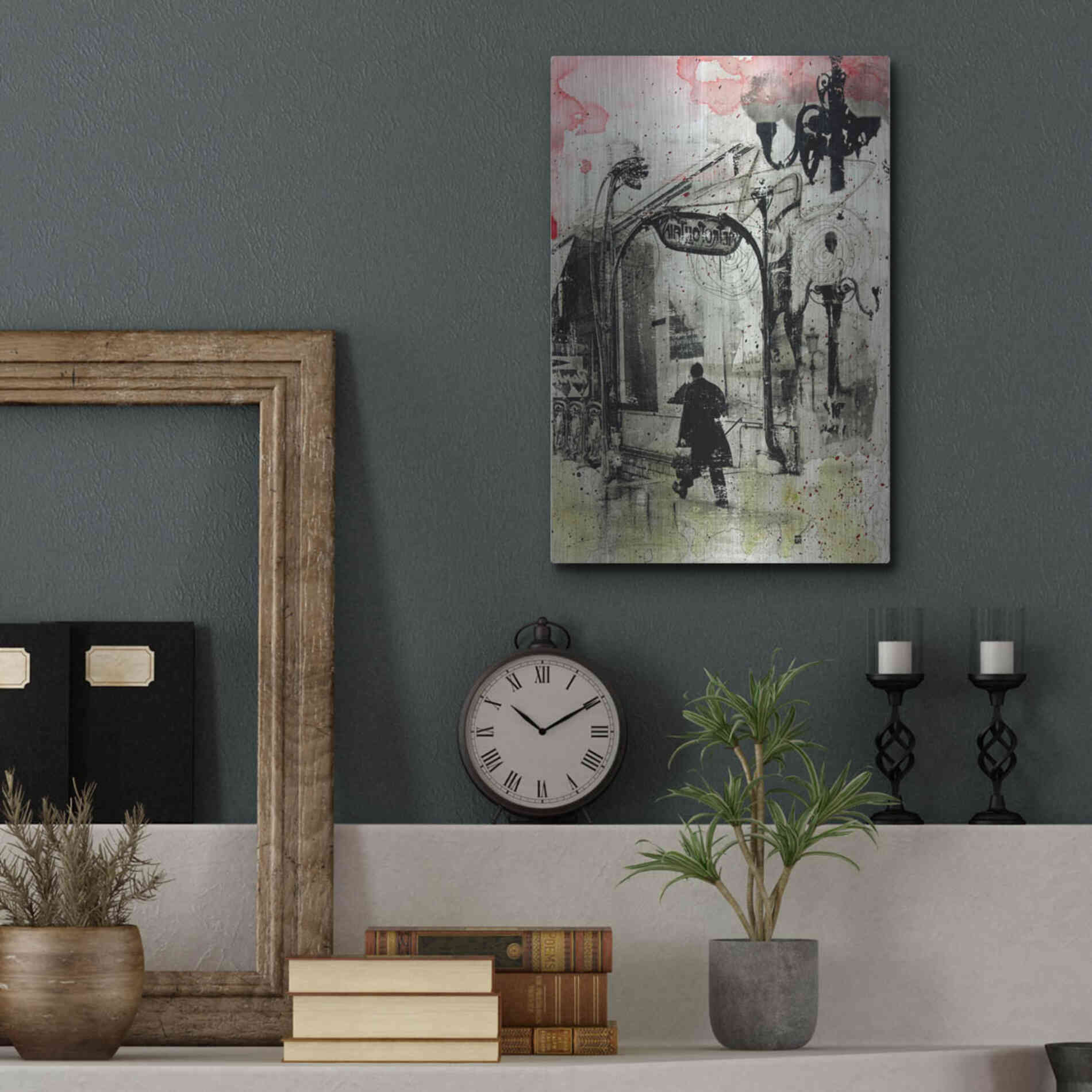 Luxe Metal Art 'Rush Hour' by DB Waterman, Metal Wall Art,12x16