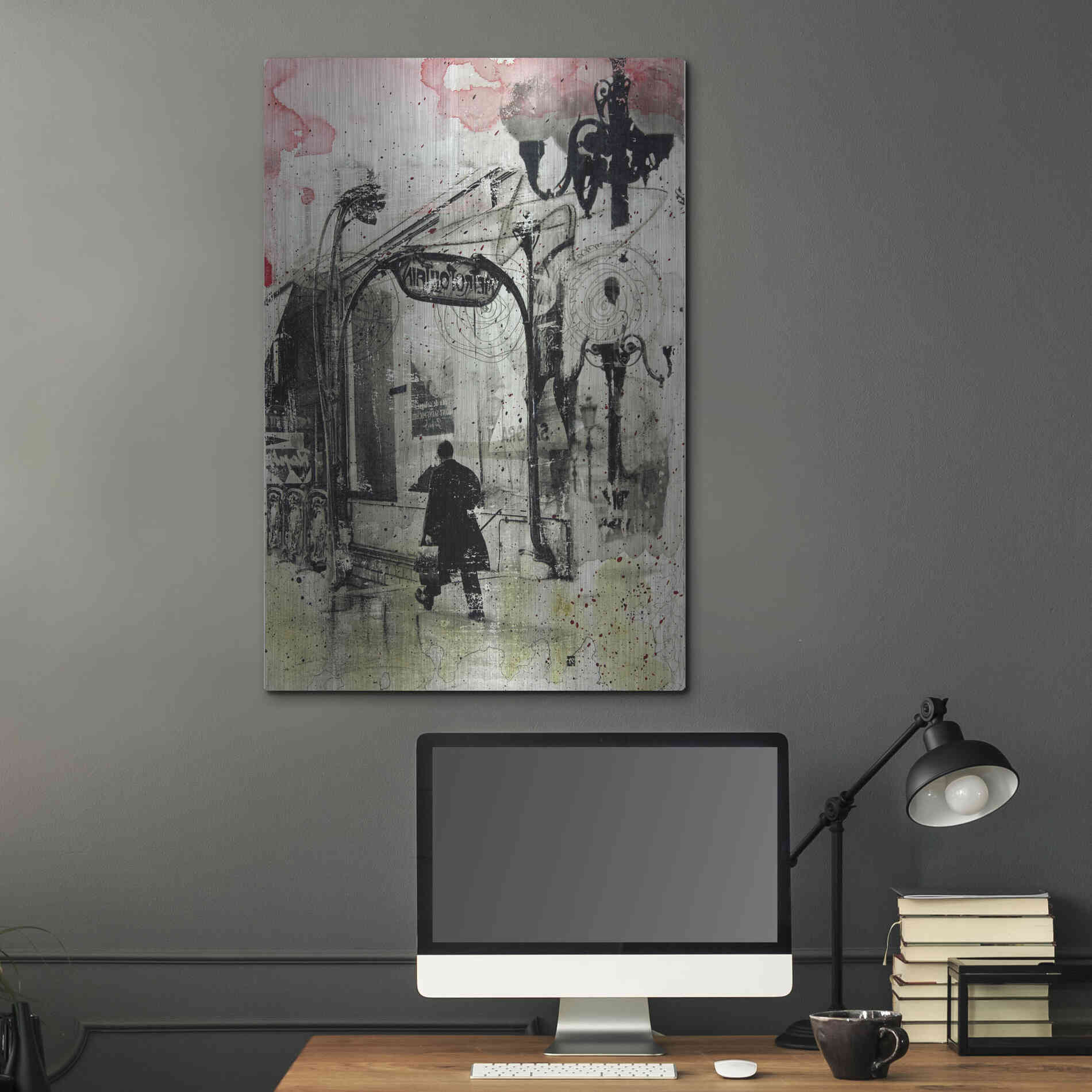 Luxe Metal Art 'Rush Hour' by DB Waterman, Metal Wall Art,24x36