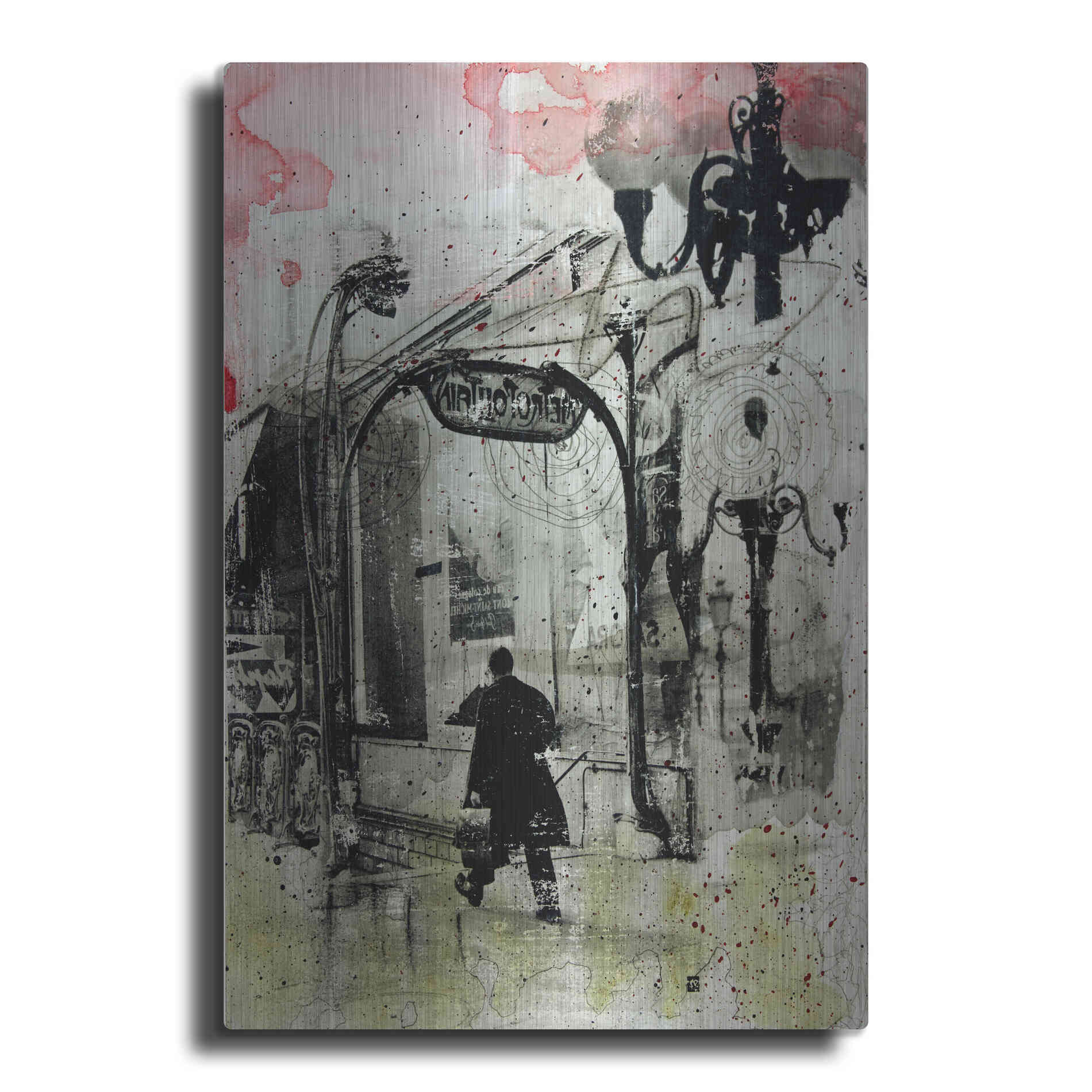 Luxe Metal Art 'Rush Hour' by DB Waterman, Metal Wall Art