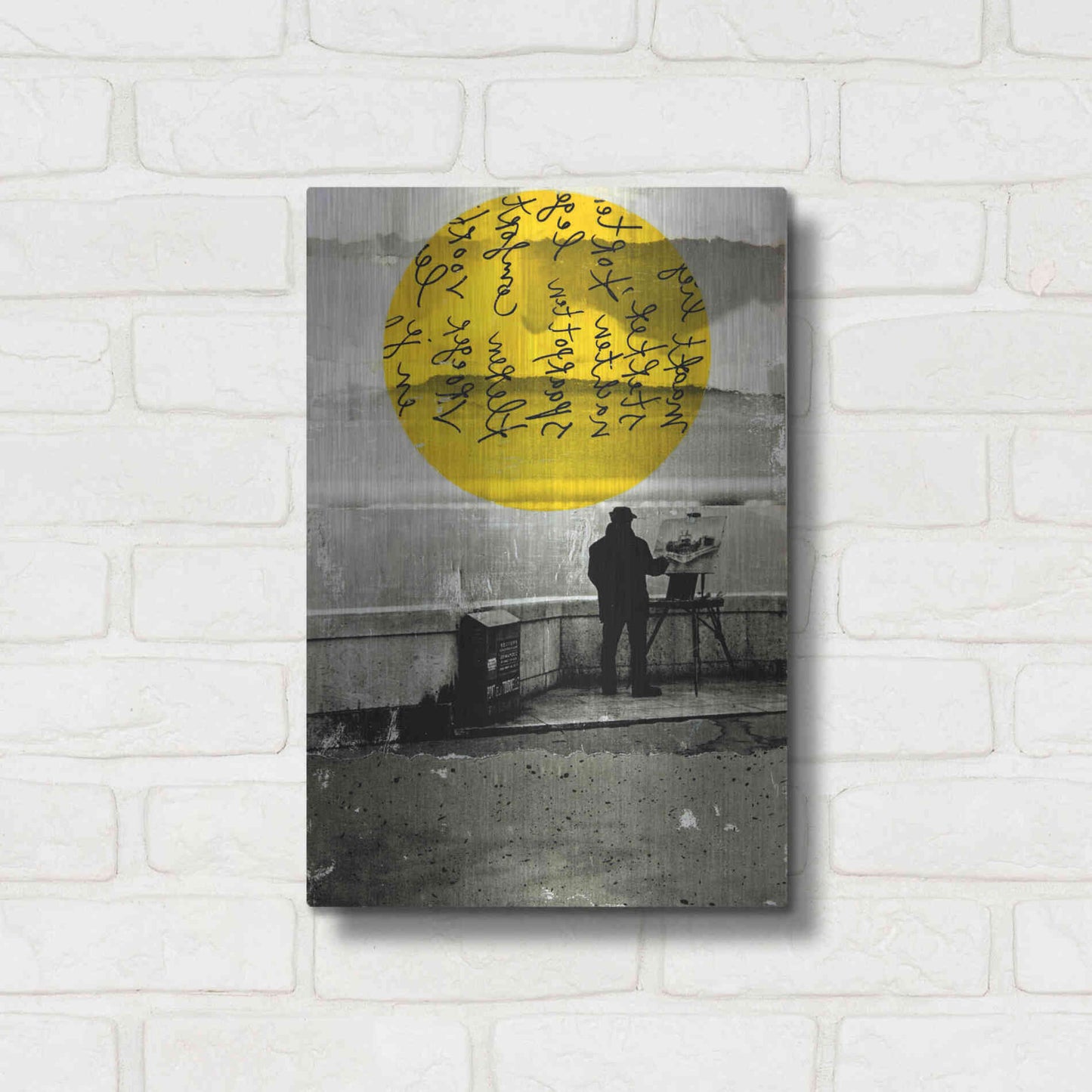 Luxe Metal Art 'Street With A View' by DB Waterman, Metal Wall Art,12x16