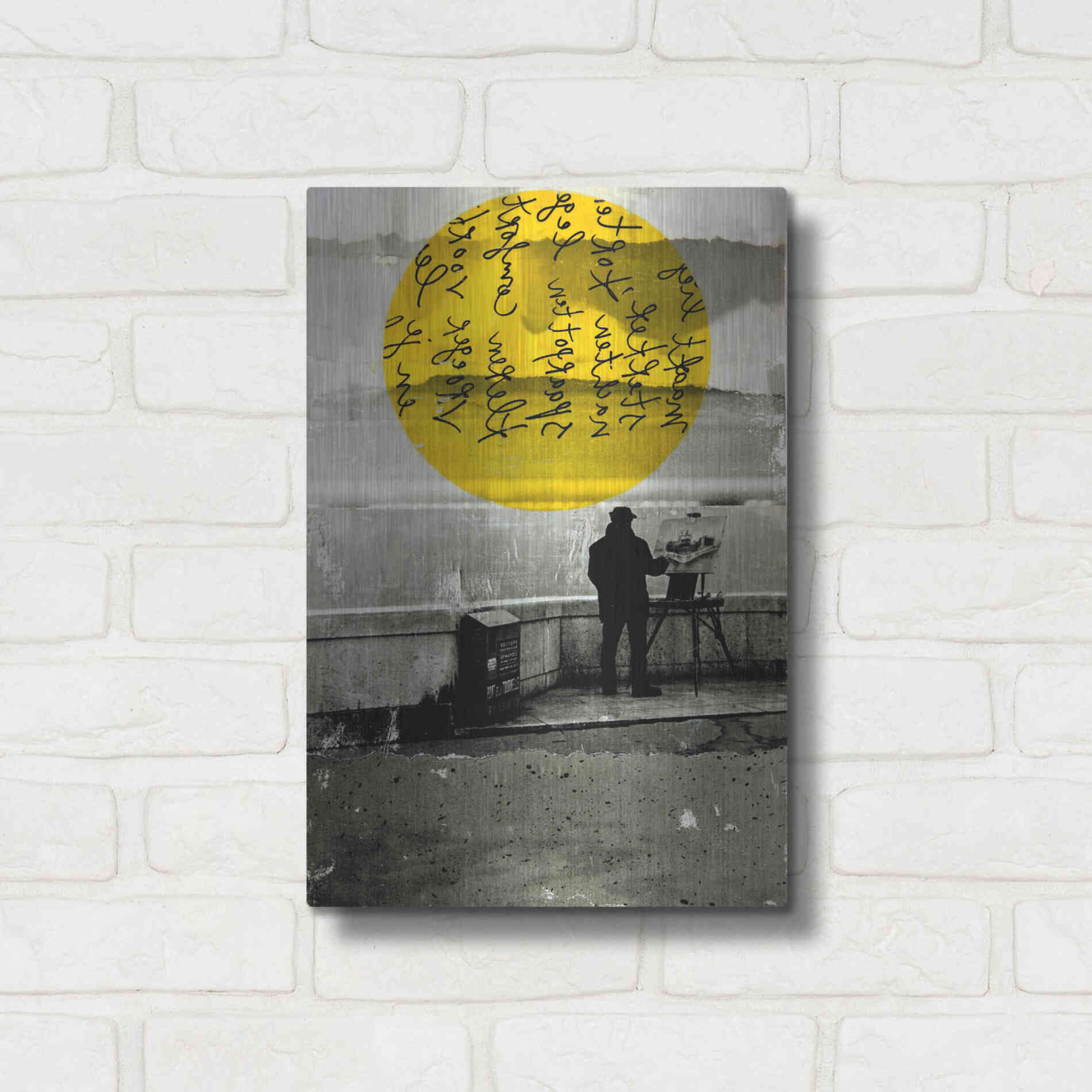 Luxe Metal Art 'Street With A View' by DB Waterman, Metal Wall Art,12x16