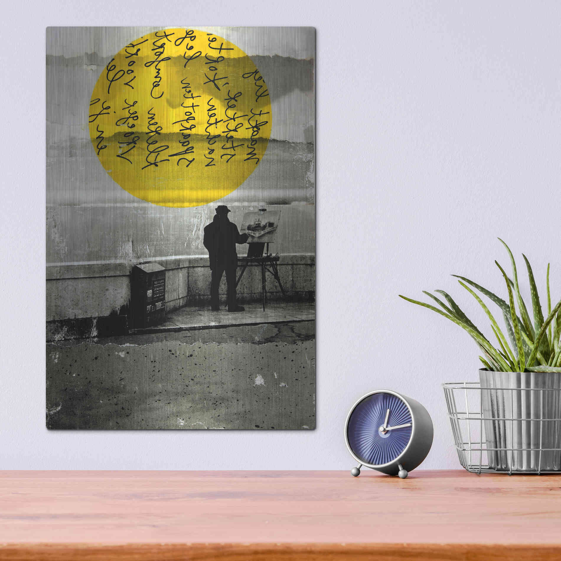 Luxe Metal Art 'Street With A View' by DB Waterman, Metal Wall Art,12x16