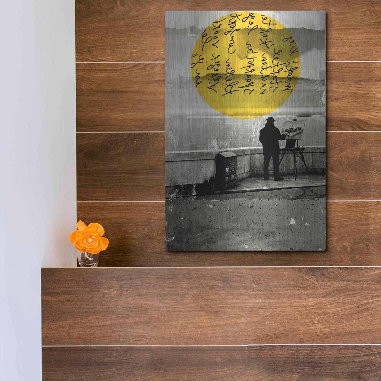 Luxe Metal Art 'Street With A View' by DB Waterman, Metal Wall Art,12x16