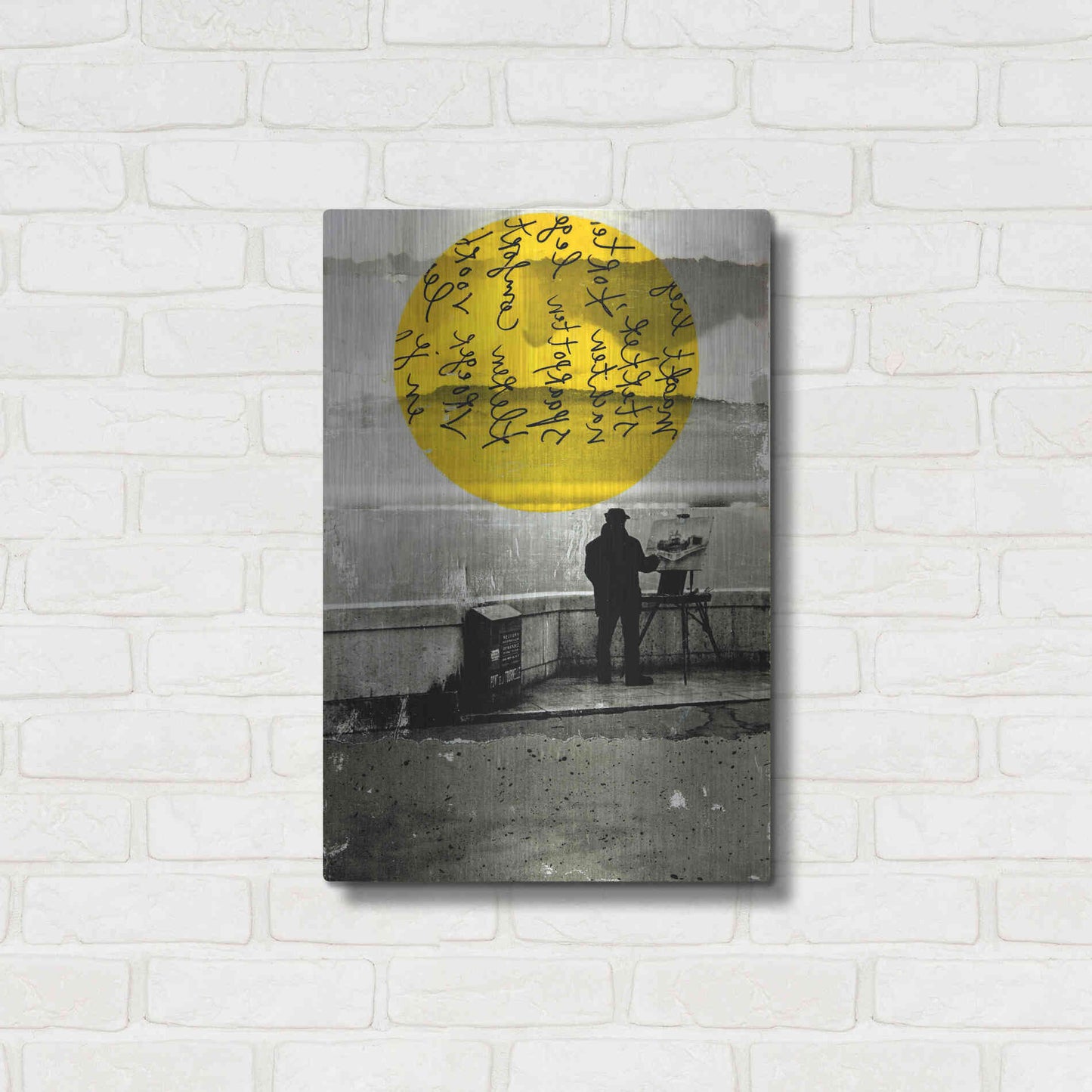 Luxe Metal Art 'Street With A View' by DB Waterman, Metal Wall Art,16x24