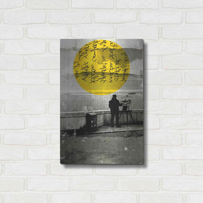 Luxe Metal Art 'Street With A View' by DB Waterman, Metal Wall Art,16x24