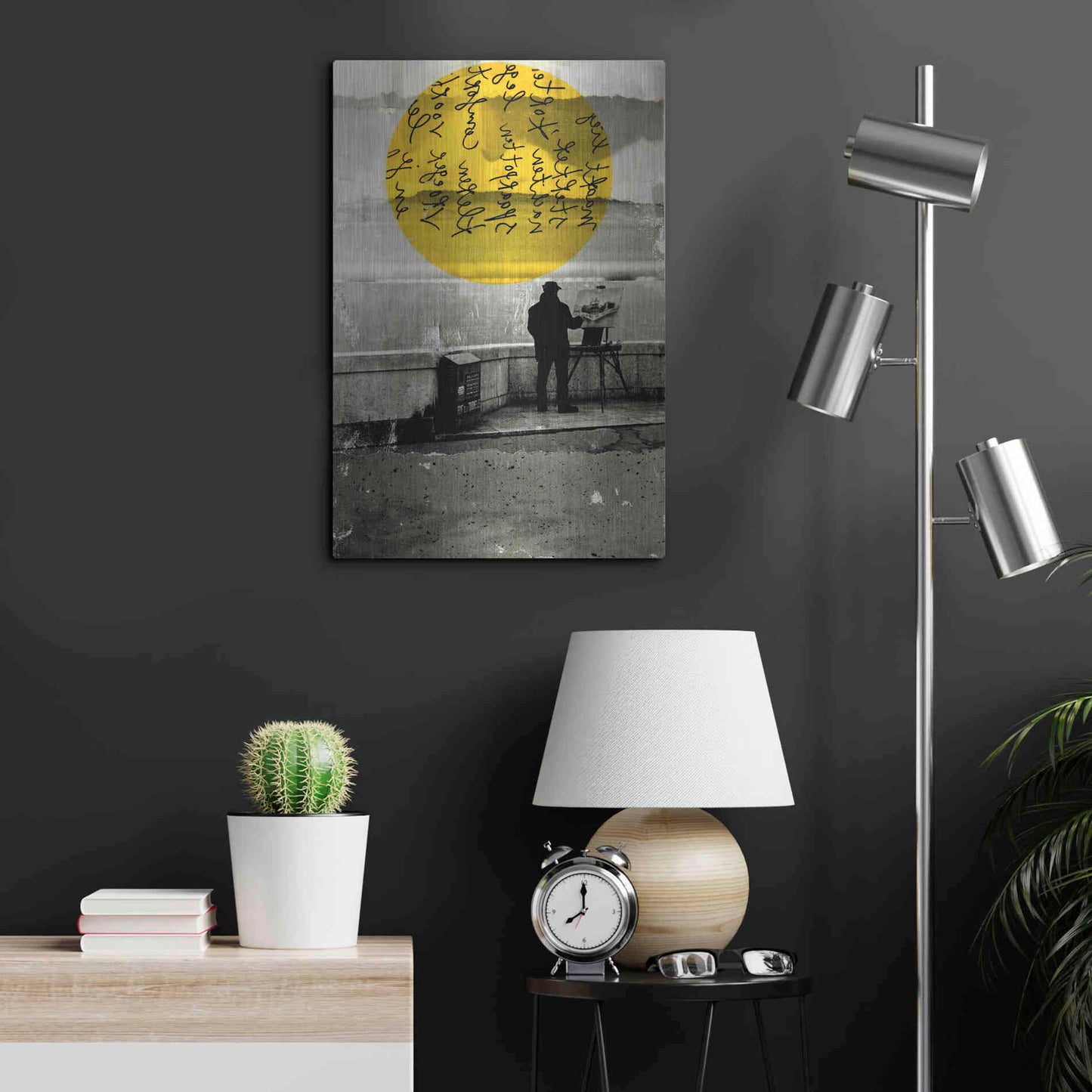 Luxe Metal Art 'Street With A View' by DB Waterman, Metal Wall Art,16x24