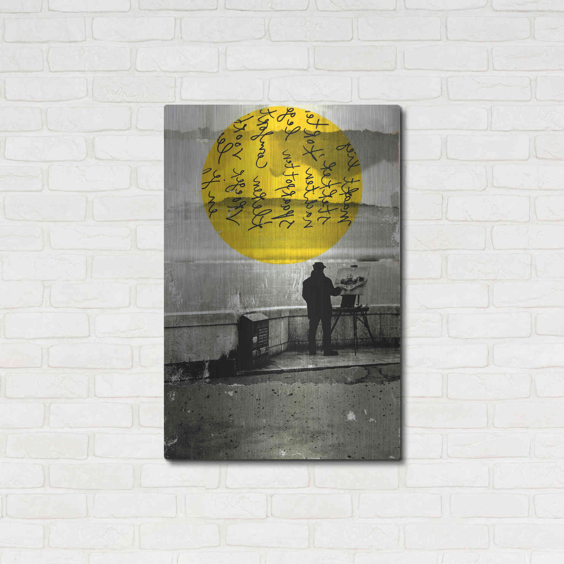 Luxe Metal Art 'Street With A View' by DB Waterman, Metal Wall Art,24x36