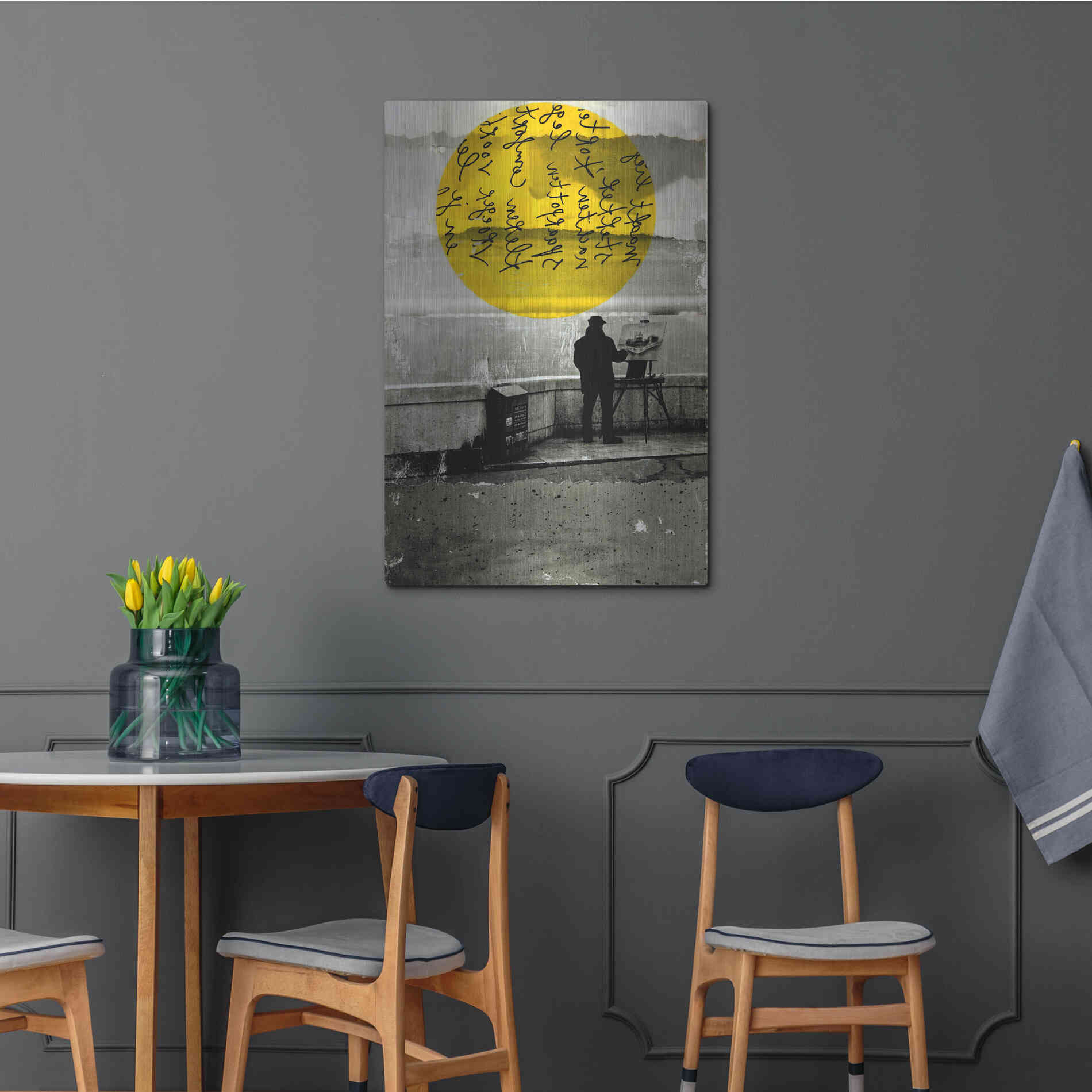 Luxe Metal Art 'Street With A View' by DB Waterman, Metal Wall Art,24x36