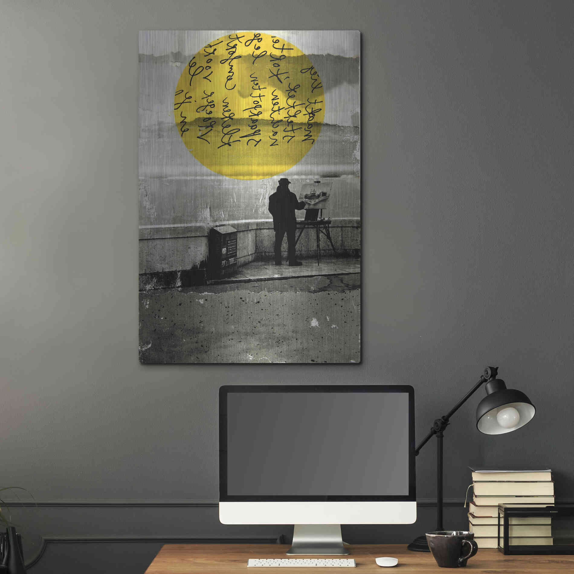 Luxe Metal Art 'Street With A View' by DB Waterman, Metal Wall Art,24x36