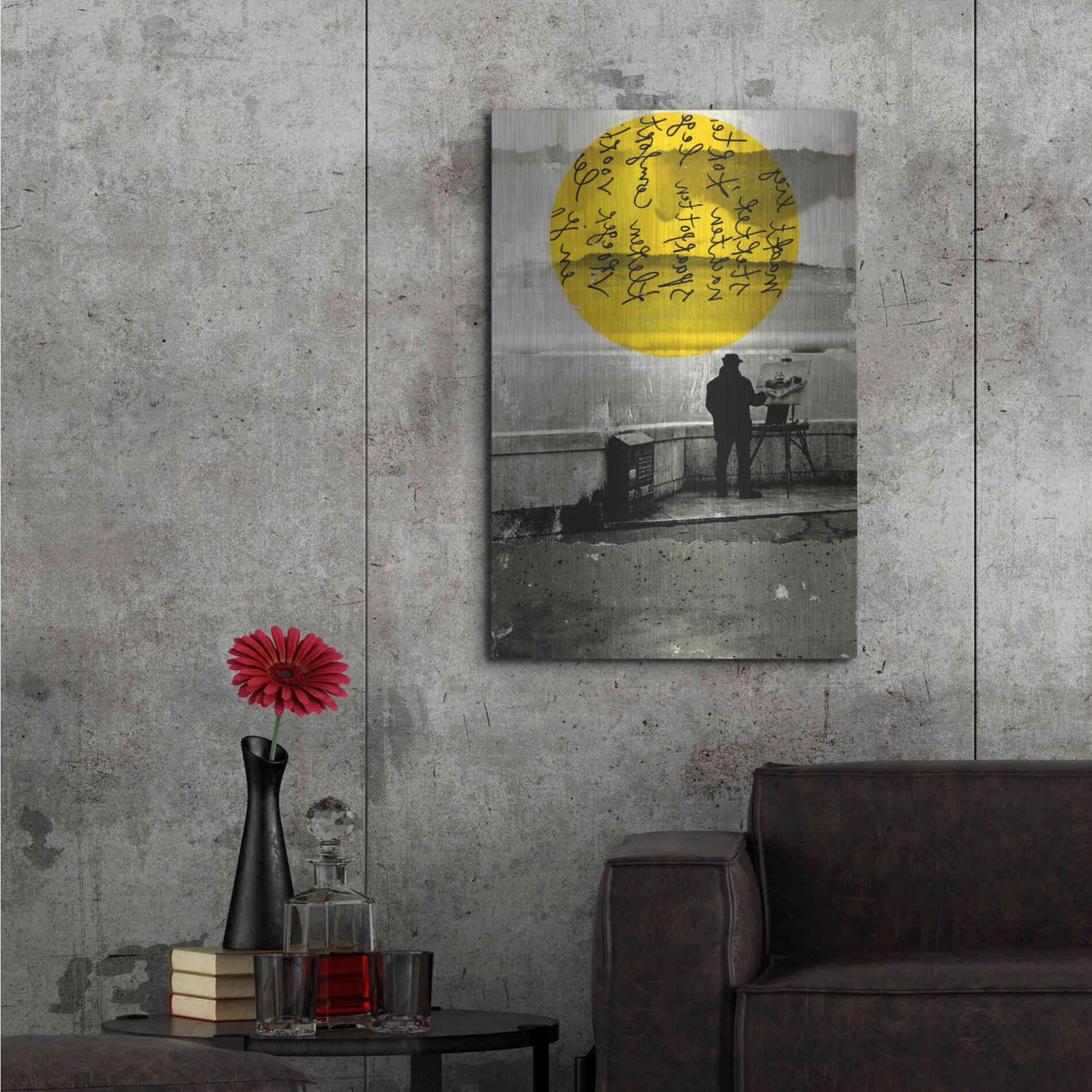 Luxe Metal Art 'Street With A View' by DB Waterman, Metal Wall Art,24x36