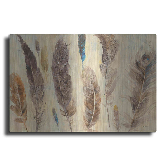 Luxe Metal Art 'Feather Study' by Albena Hristova, Metal Wall Art