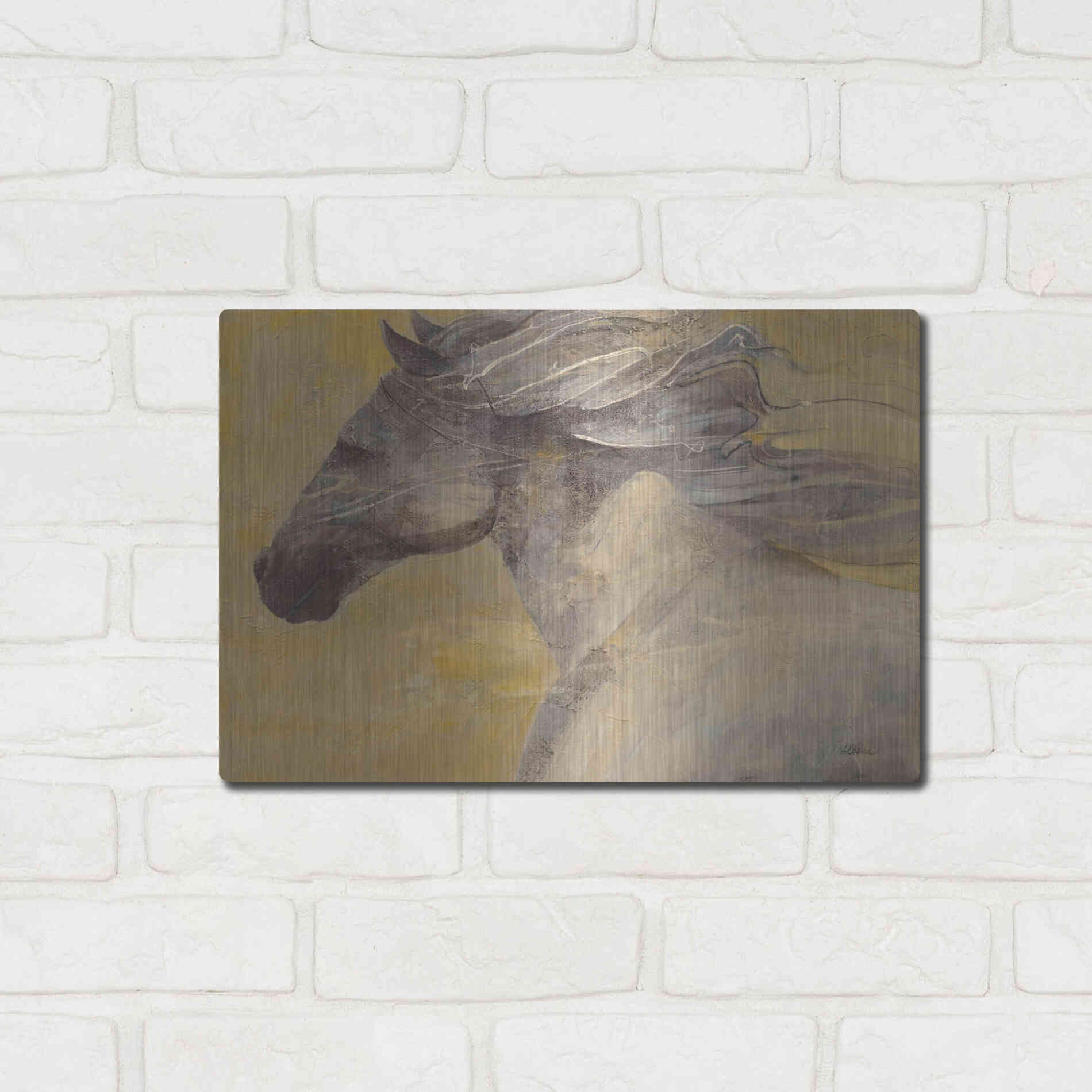 Luxe Metal Art 'Into the Wind' by Albena Hristova, Metal Wall Art,16x12