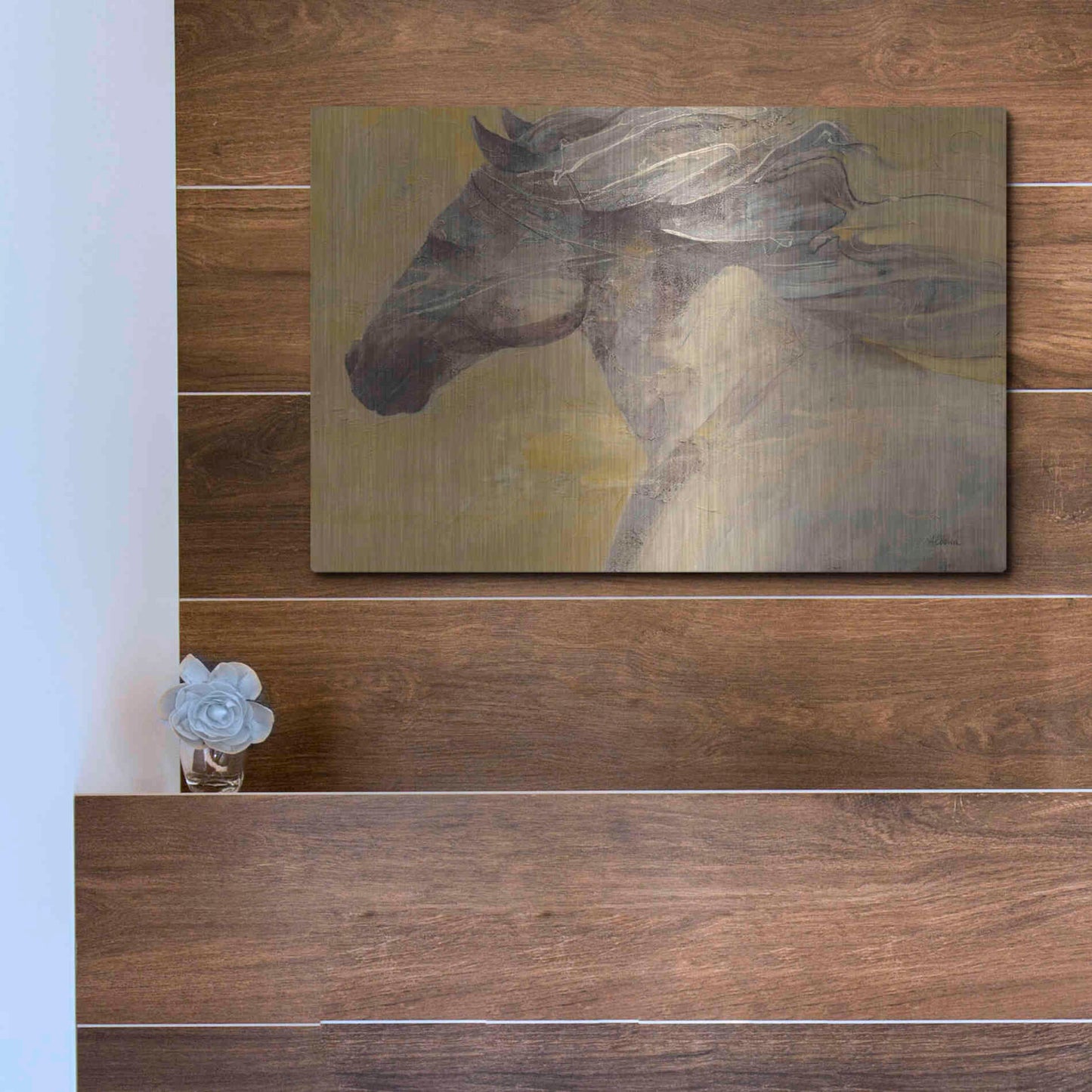 Luxe Metal Art 'Into the Wind' by Albena Hristova, Metal Wall Art,16x12