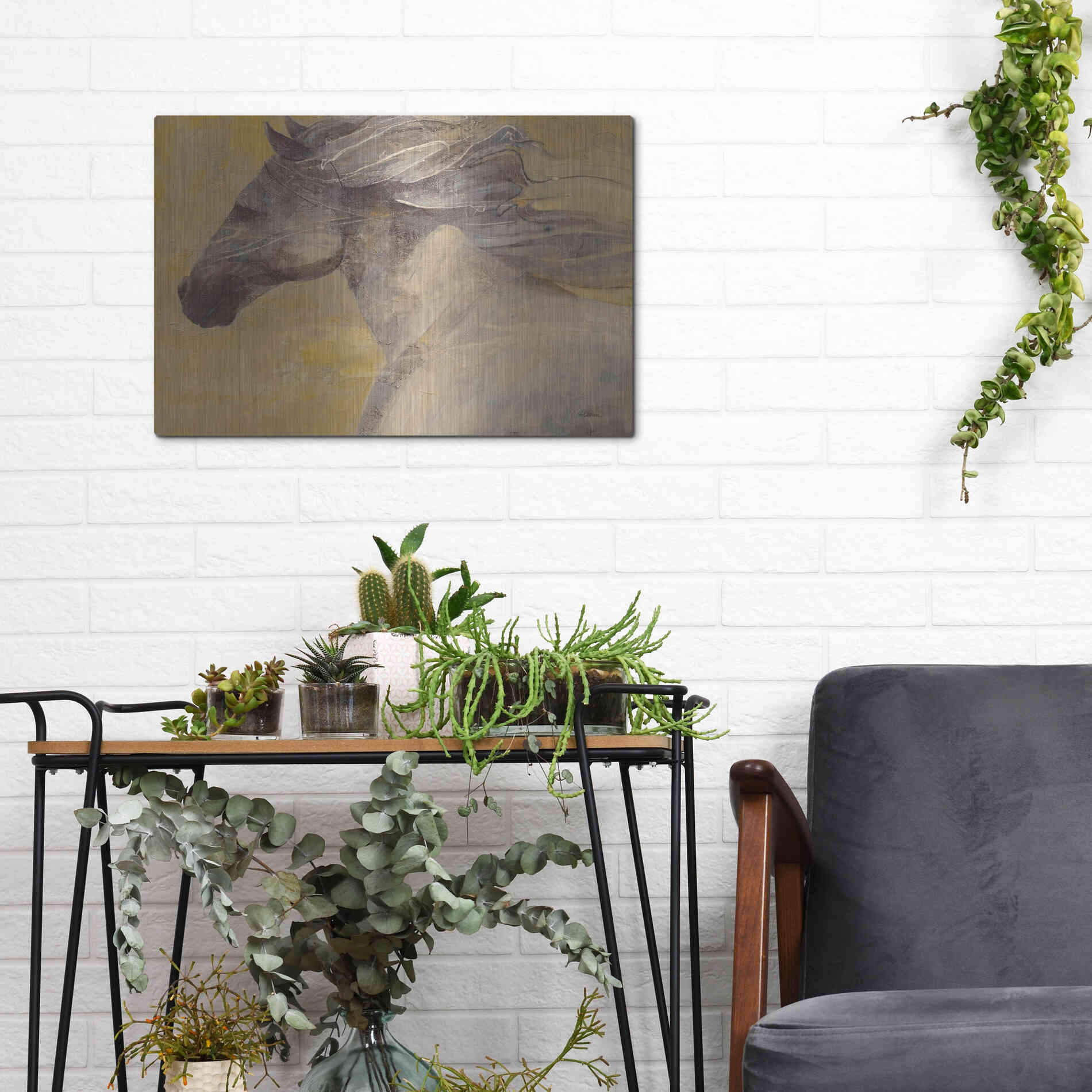 Luxe Metal Art 'Into the Wind' by Albena Hristova, Metal Wall Art,16x12