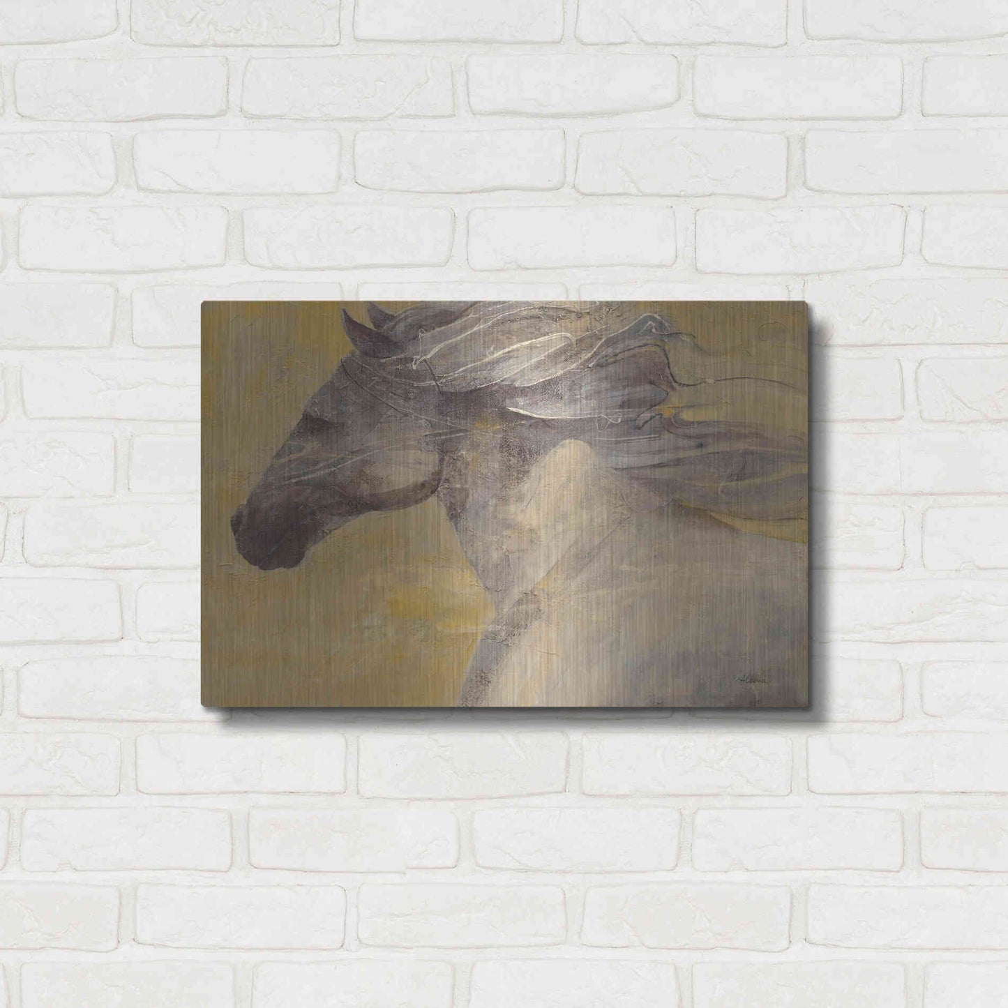 Luxe Metal Art 'Into the Wind' by Albena Hristova, Metal Wall Art,24x16