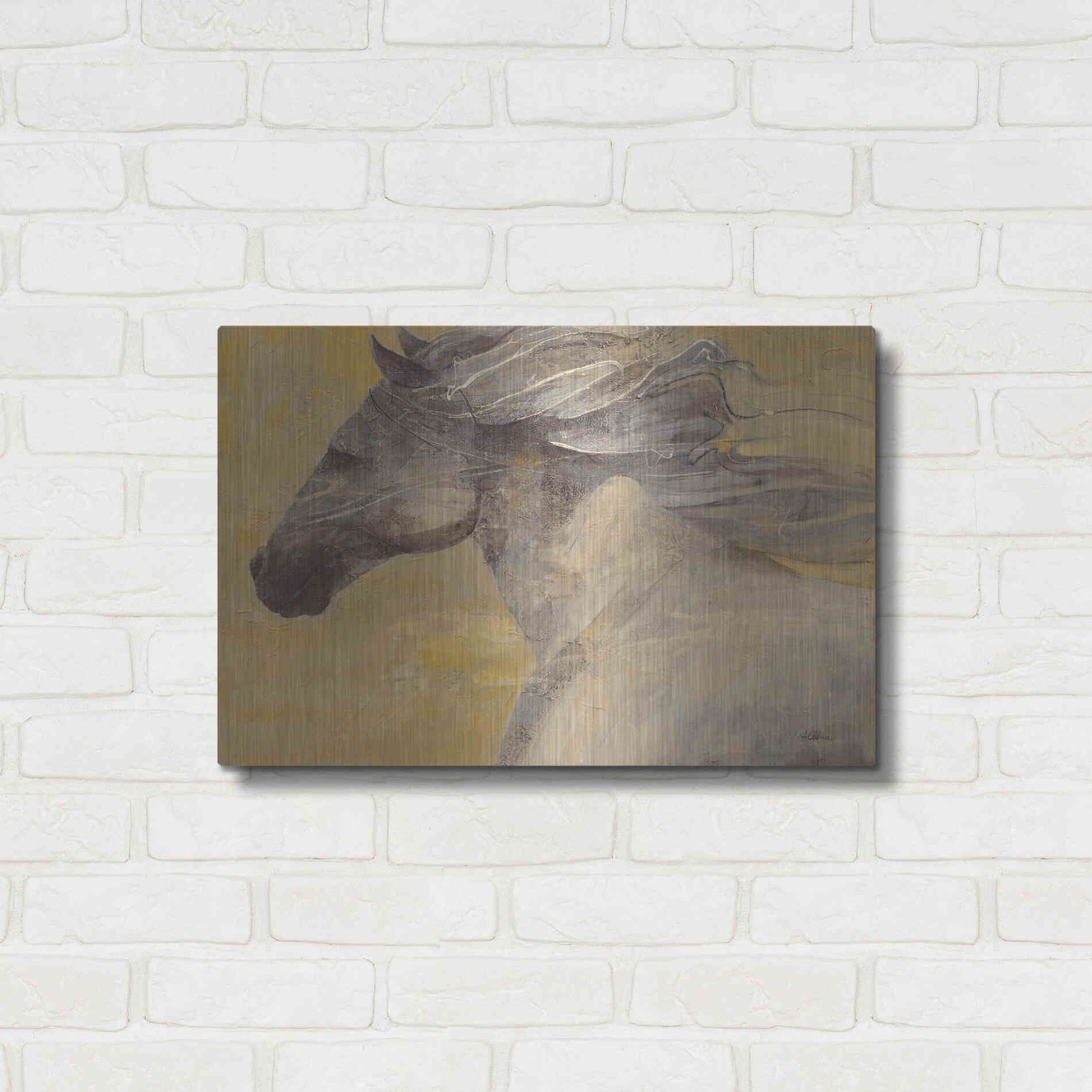 Luxe Metal Art 'Into the Wind' by Albena Hristova, Metal Wall Art,24x16