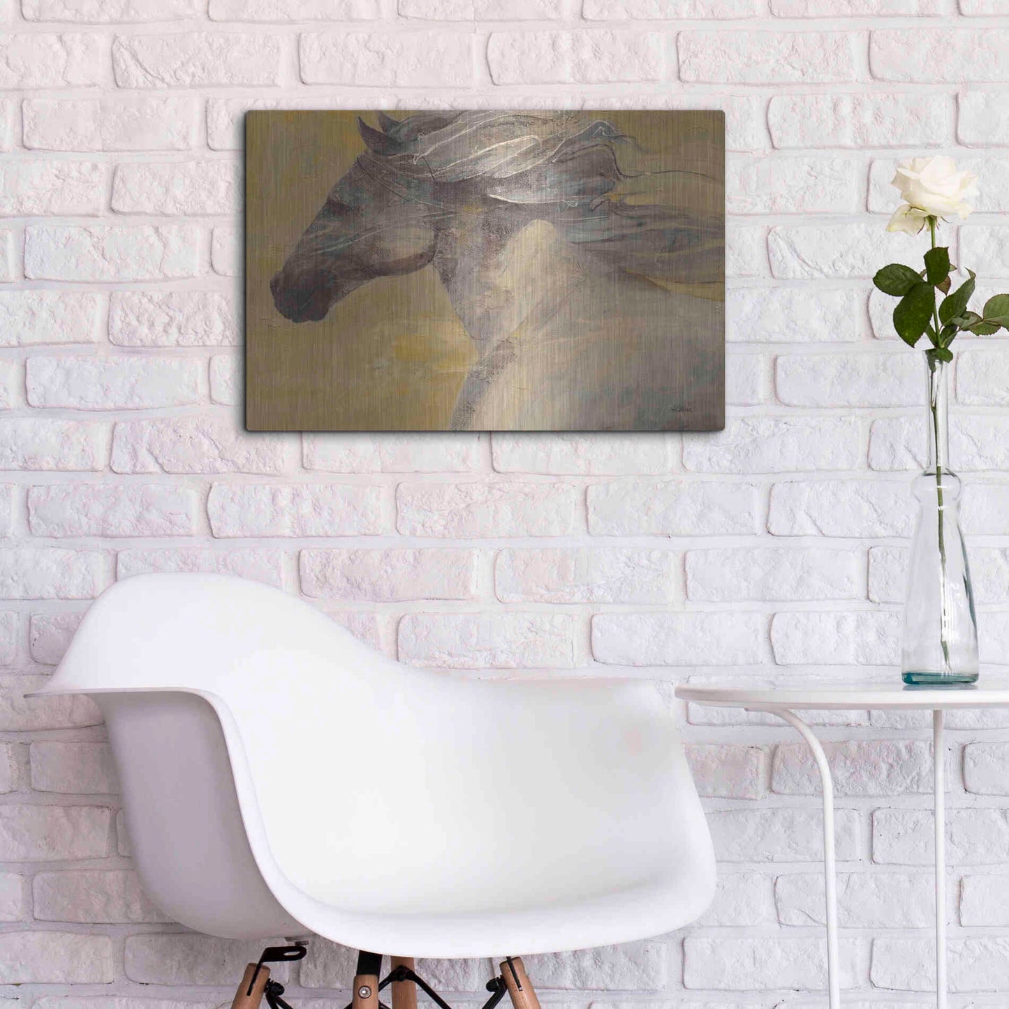 Luxe Metal Art 'Into the Wind' by Albena Hristova, Metal Wall Art,24x16