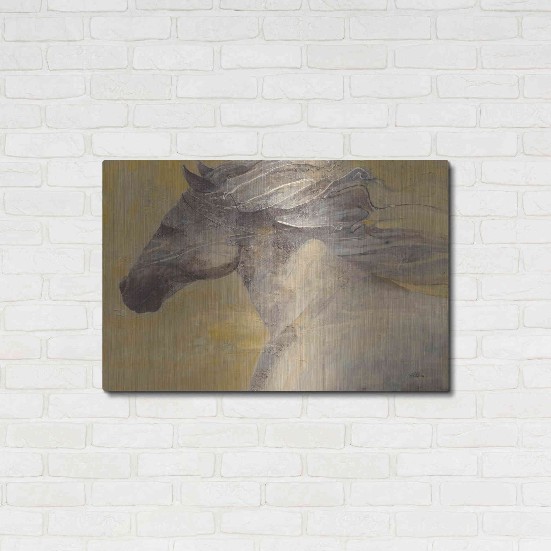 Luxe Metal Art 'Into the Wind' by Albena Hristova, Metal Wall Art,36x24