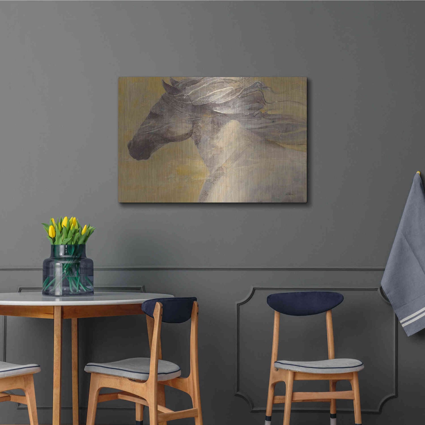 Luxe Metal Art 'Into the Wind' by Albena Hristova, Metal Wall Art,36x24