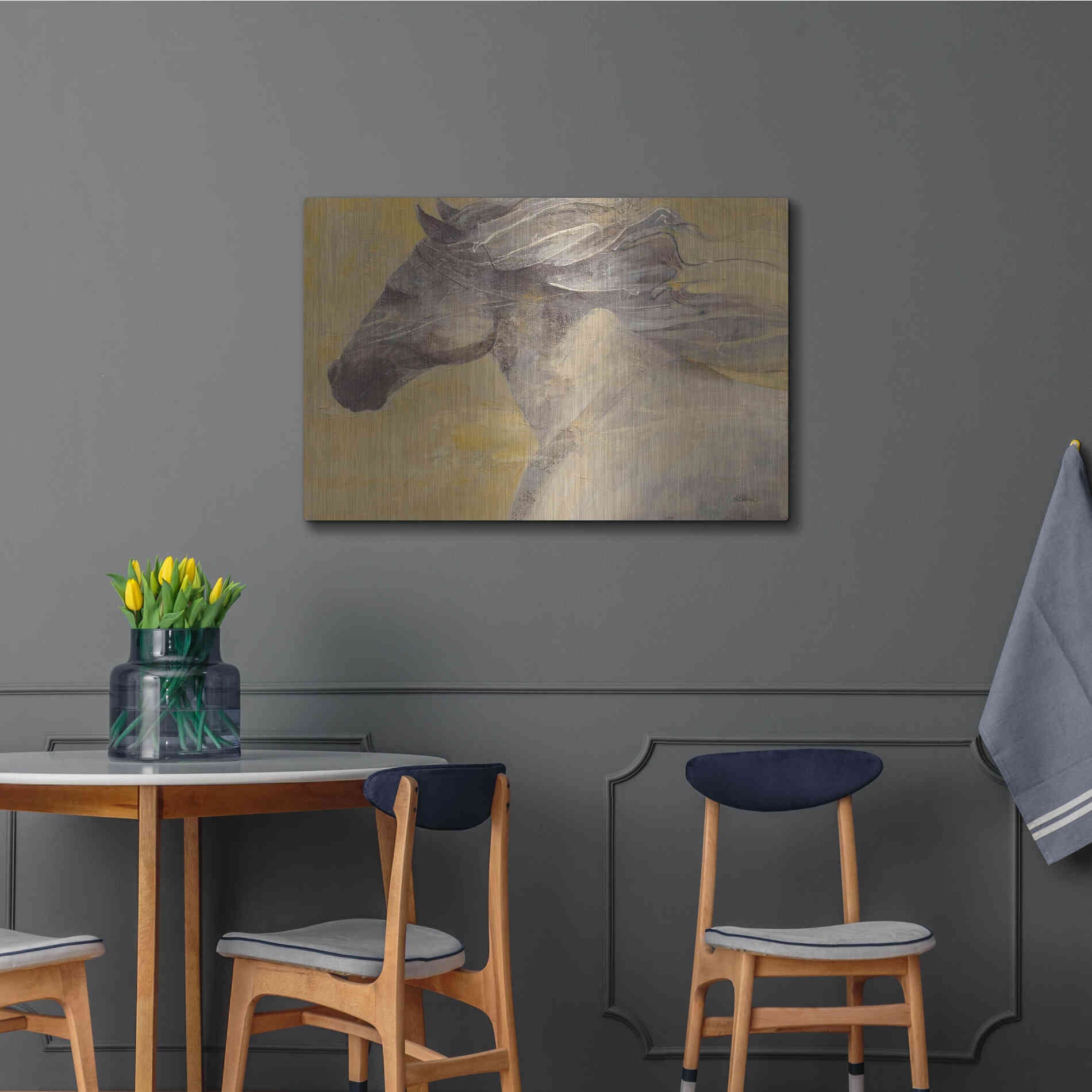 Luxe Metal Art 'Into the Wind' by Albena Hristova, Metal Wall Art,36x24