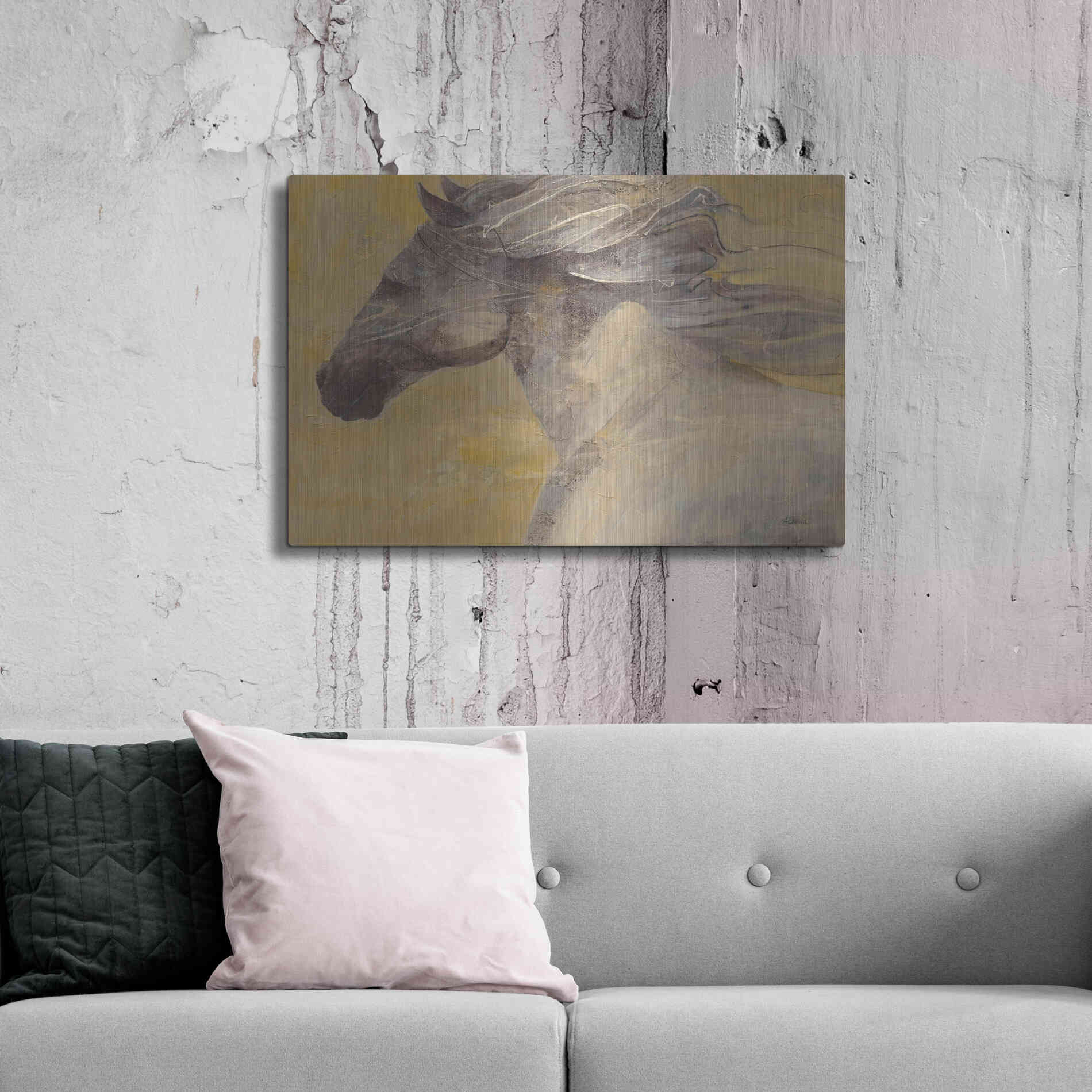 Luxe Metal Art 'Into the Wind' by Albena Hristova, Metal Wall Art,36x24