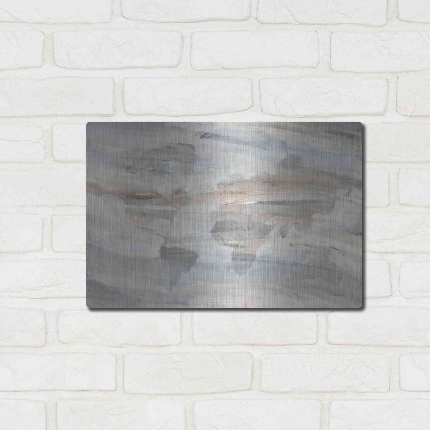 Luxe Metal Art 'Misty World' by Albena Hristova, Metal Wall Art,16x12