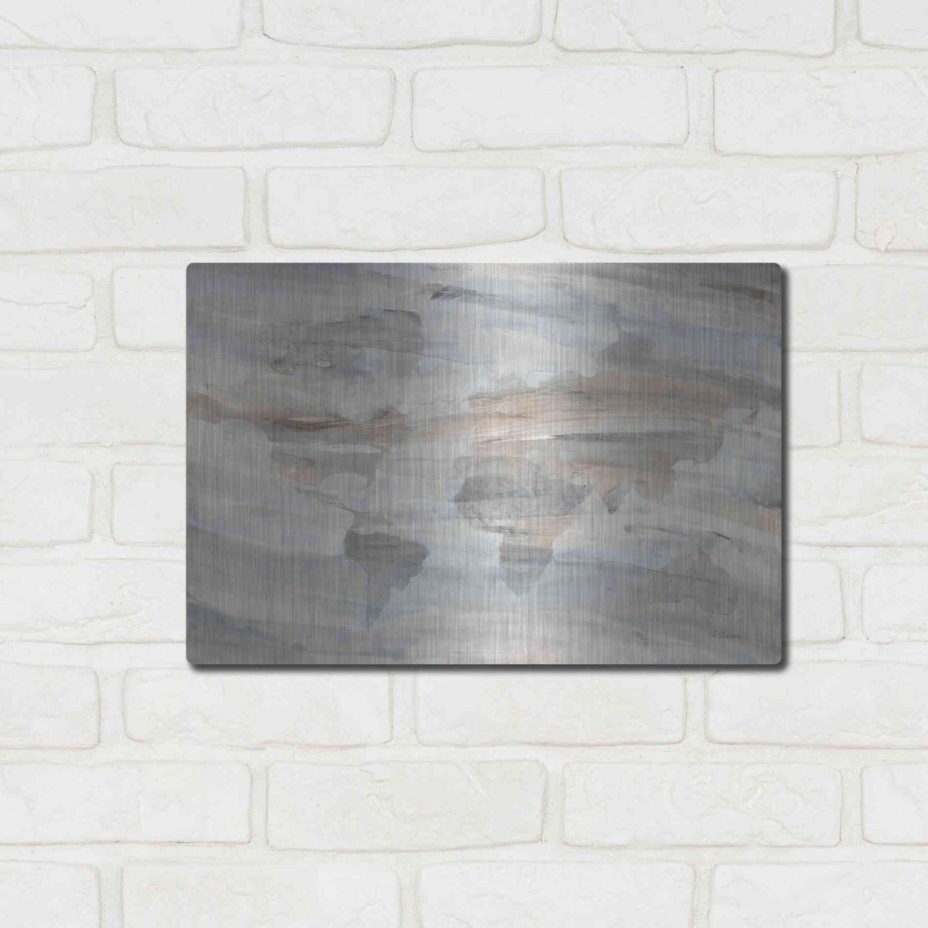 Luxe Metal Art 'Misty World' by Albena Hristova, Metal Wall Art,16x12