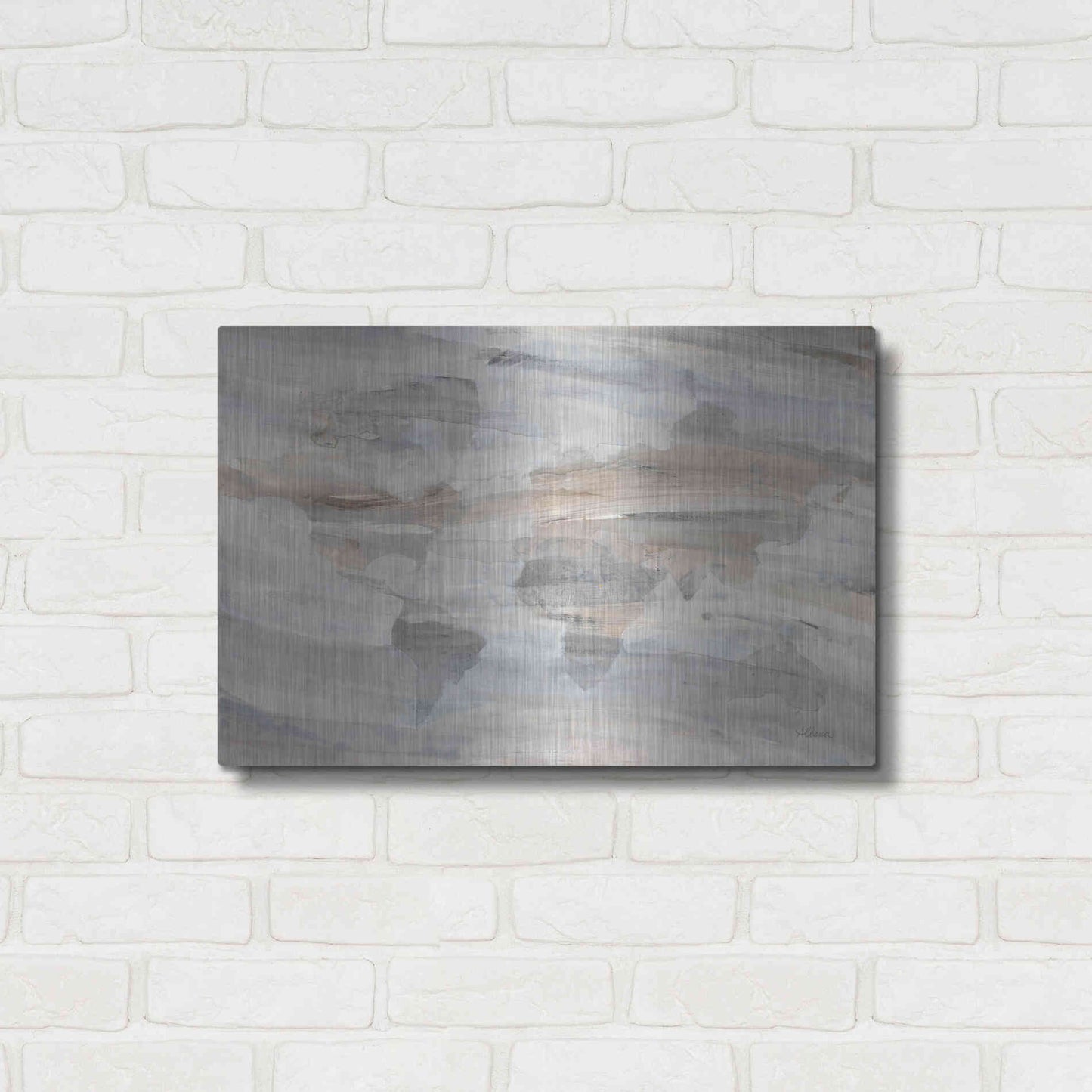 Luxe Metal Art 'Misty World' by Albena Hristova, Metal Wall Art,24x16