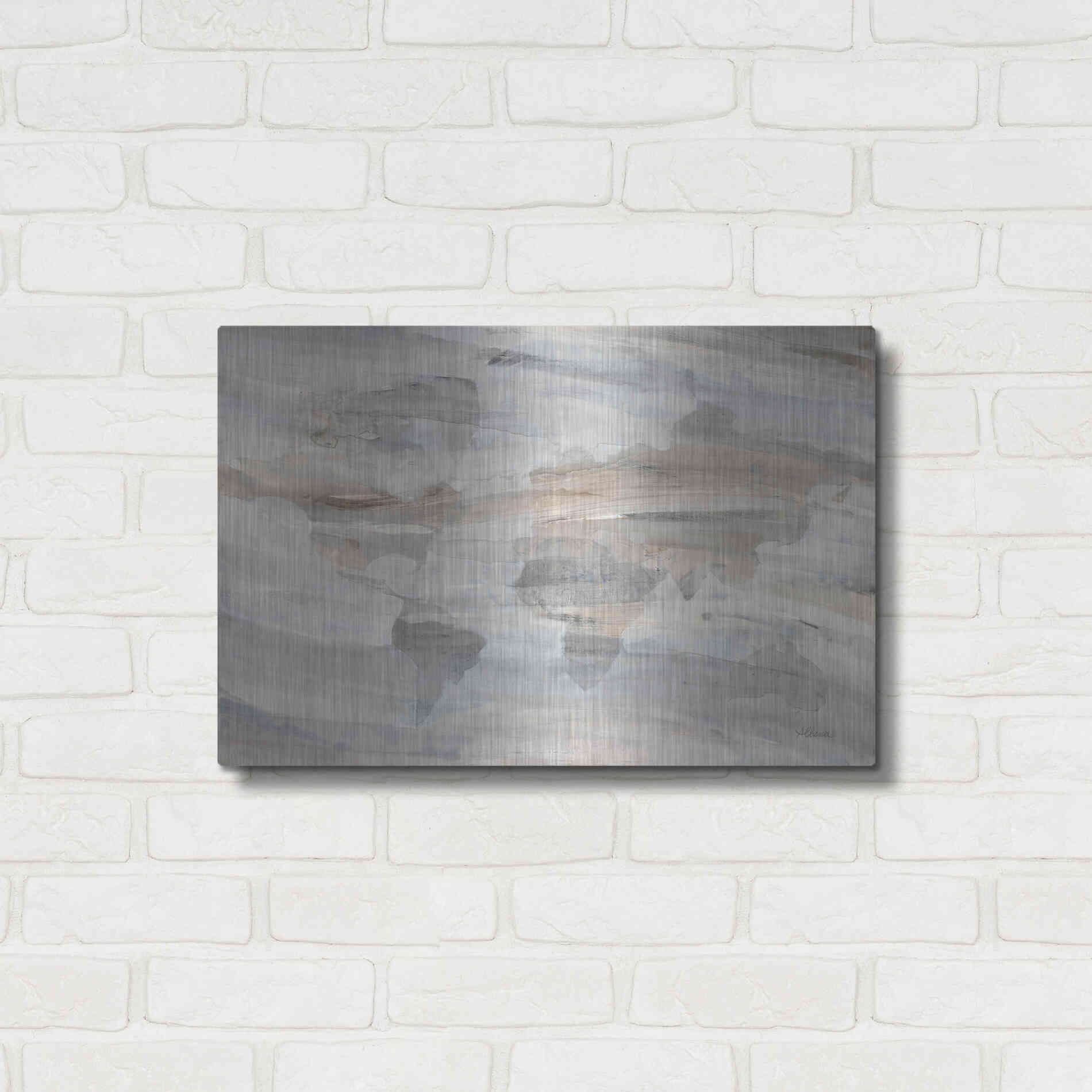 Luxe Metal Art 'Misty World' by Albena Hristova, Metal Wall Art,24x16