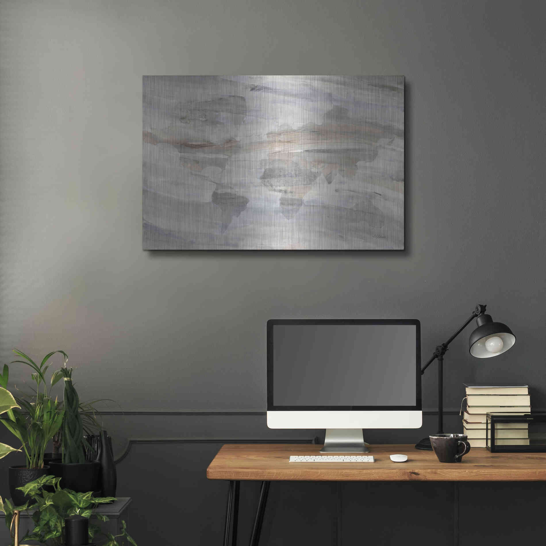 Luxe Metal Art 'Misty World' by Albena Hristova, Metal Wall Art,36x24
