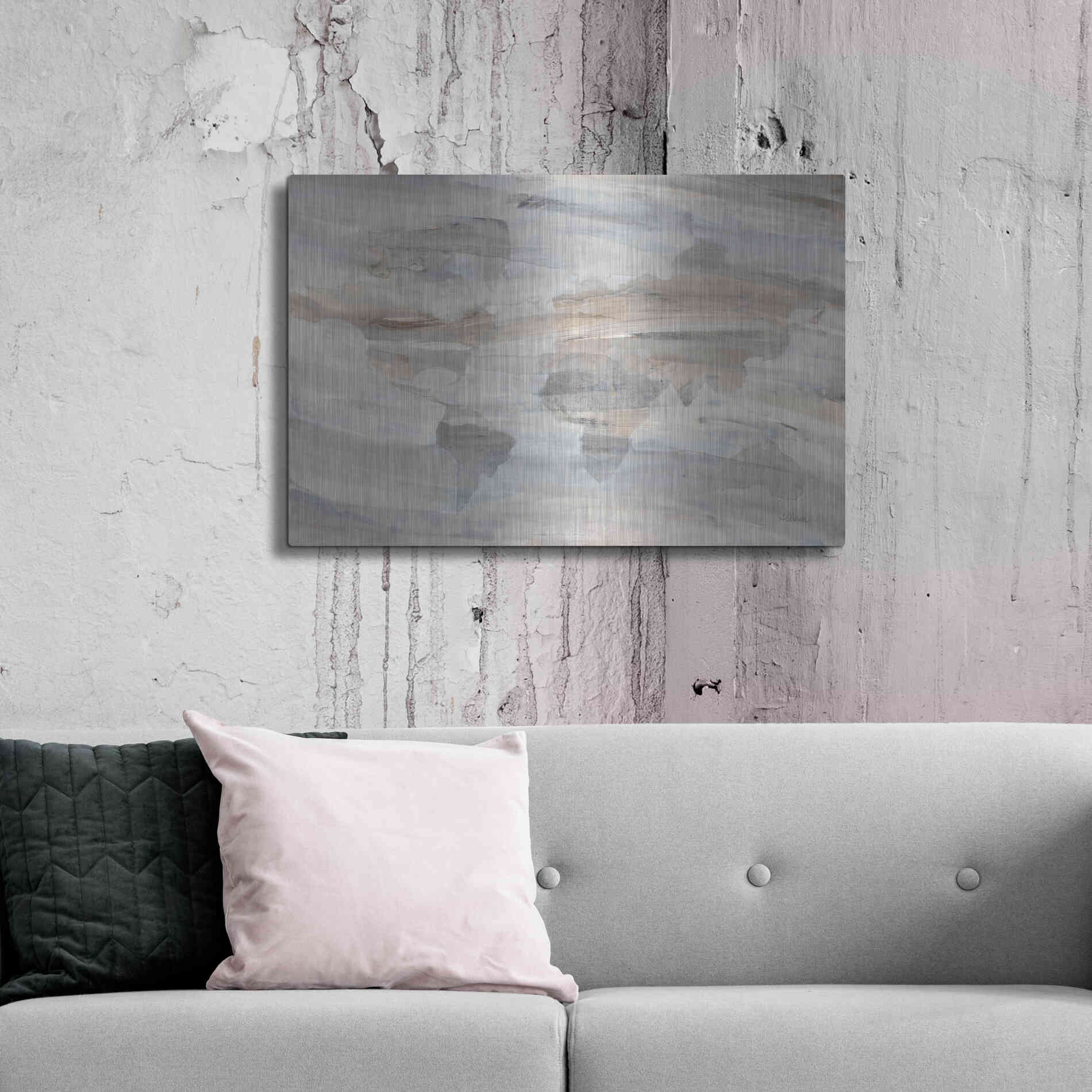 Luxe Metal Art 'Misty World' by Albena Hristova, Metal Wall Art,36x24