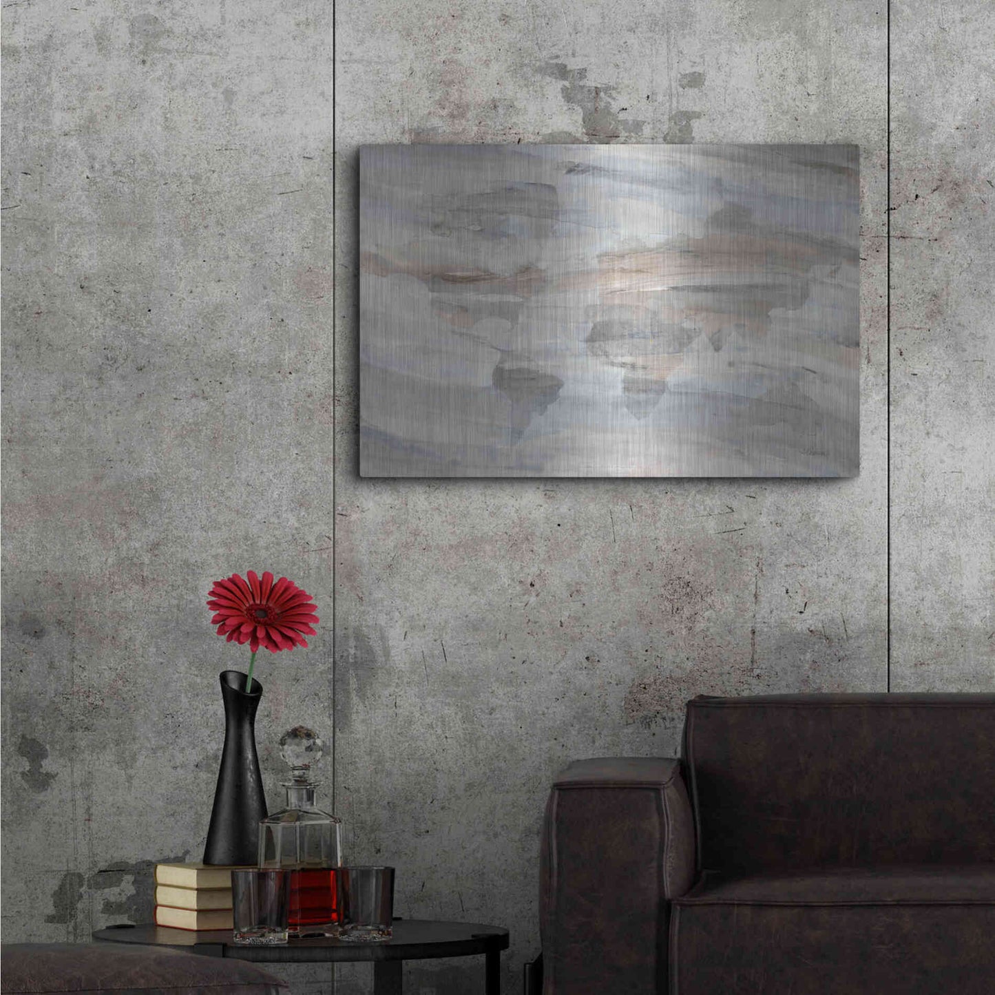 Luxe Metal Art 'Misty World' by Albena Hristova, Metal Wall Art,36x24