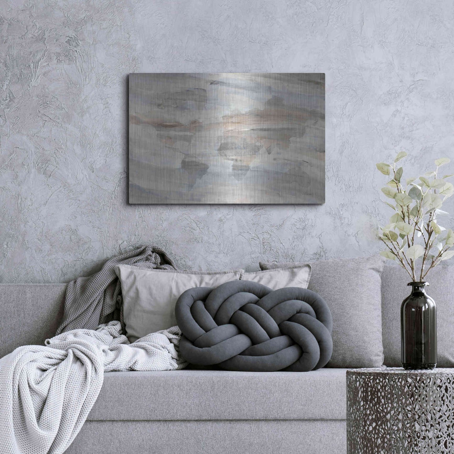 Luxe Metal Art 'Misty World' by Albena Hristova, Metal Wall Art,36x24