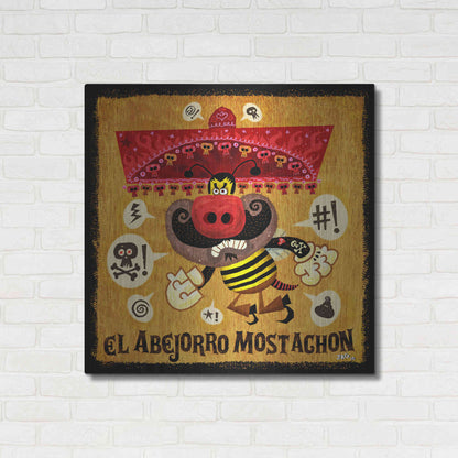 Luxe Metal Art 'Abejorro Mostachon' by Jorge R. Gutierrez,36x36