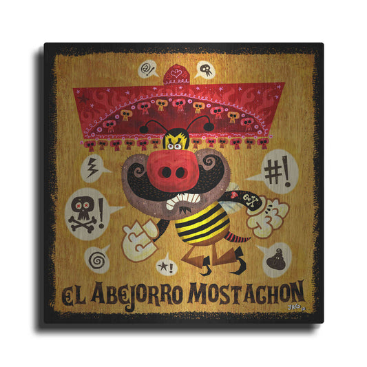 Luxe Metal Art 'Abejorro Mostachon' by Jorge R. Gutierrez