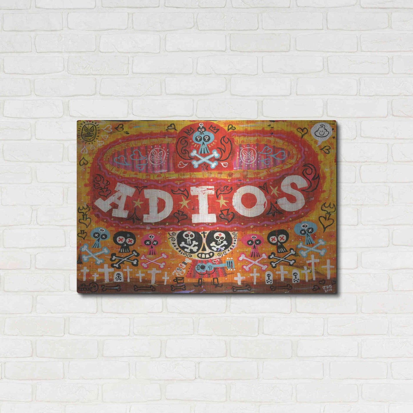 Luxe Metal Art 'Adios Amigos' by Jorge R. Gutierrez,36x24