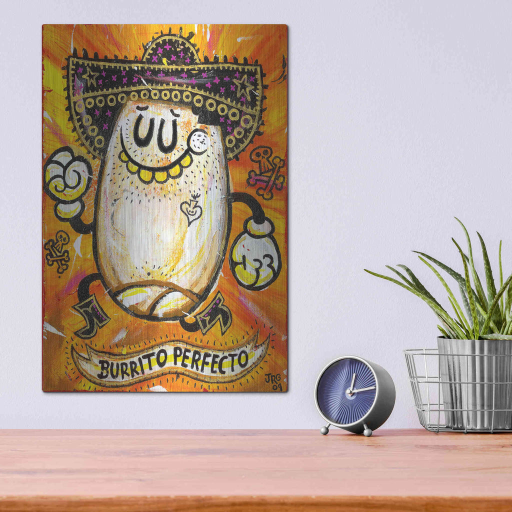 Luxe Metal Art 'Burrito Perfecto' by Jorge R. Gutierrez,12x16