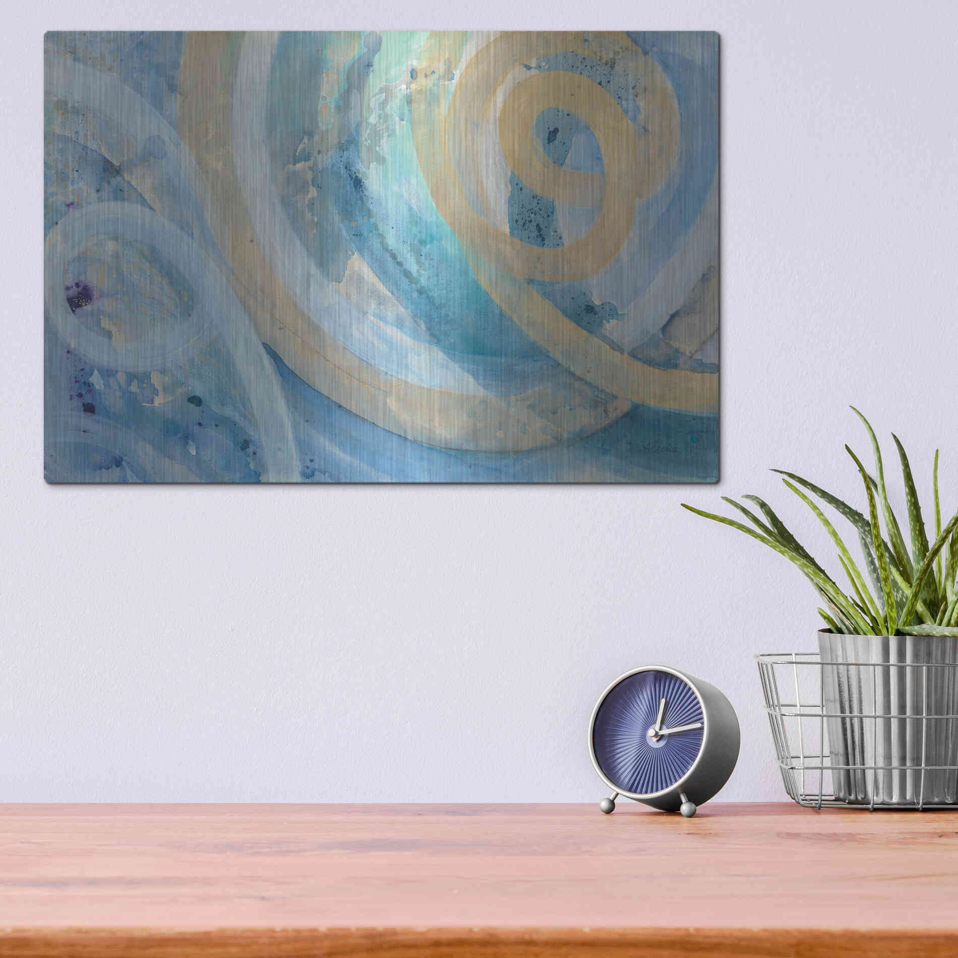 Luxe Metal Art 'On the Roller Coaster' by Albena Hristova, Metal Wall Art,16x12