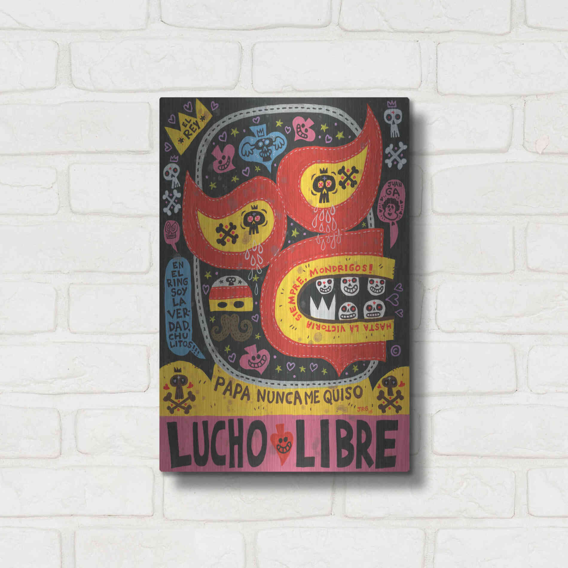 Luxe Metal Art 'El Fuerte' by Jorge R. Gutierrez,12x16