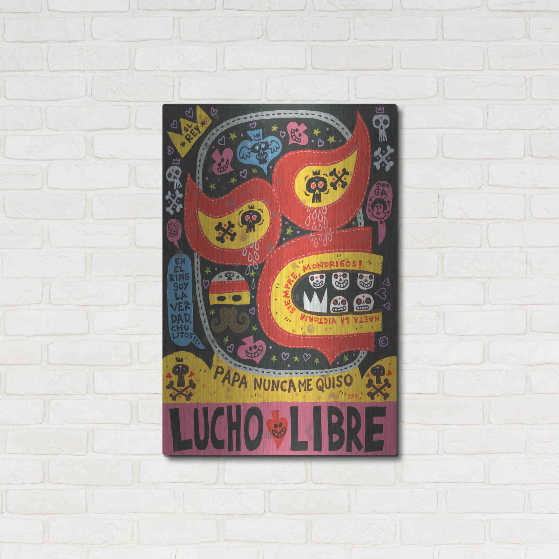 Luxe Metal Art 'El Fuerte' by Jorge R. Gutierrez,24x36