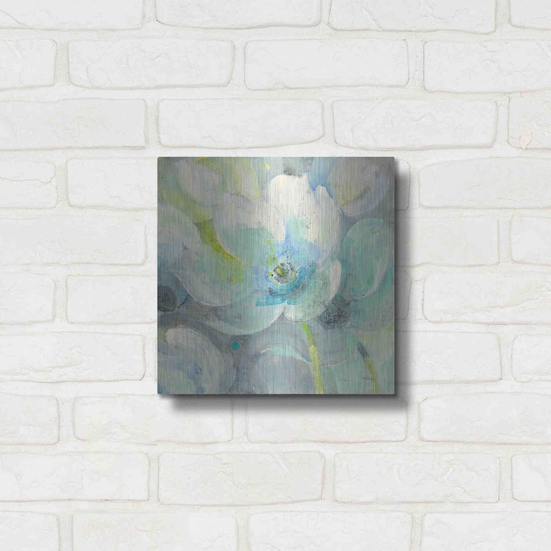 Luxe Metal Art 'Sunny Bloom' by Albena Hristova, Metal Wall Art,12x12