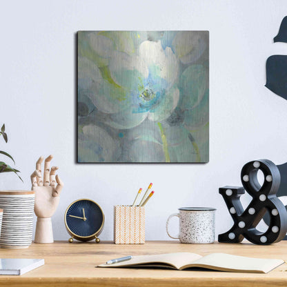 Luxe Metal Art 'Sunny Bloom' by Albena Hristova, Metal Wall Art,12x12