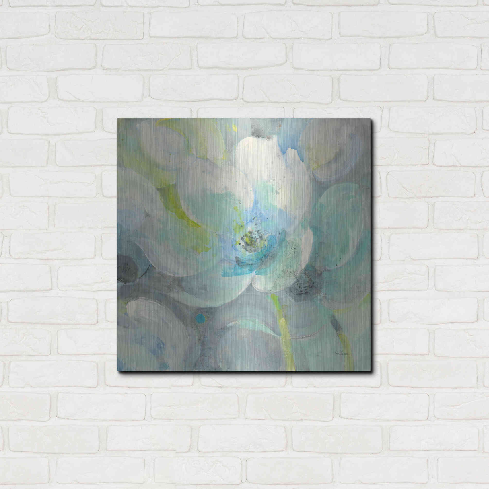 Luxe Metal Art 'Sunny Bloom' by Albena Hristova, Metal Wall Art,24x24