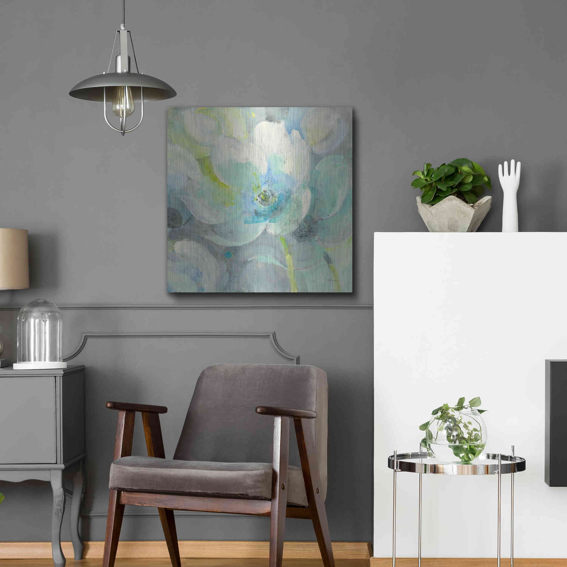 Luxe Metal Art 'Sunny Bloom' by Albena Hristova, Metal Wall Art,24x24